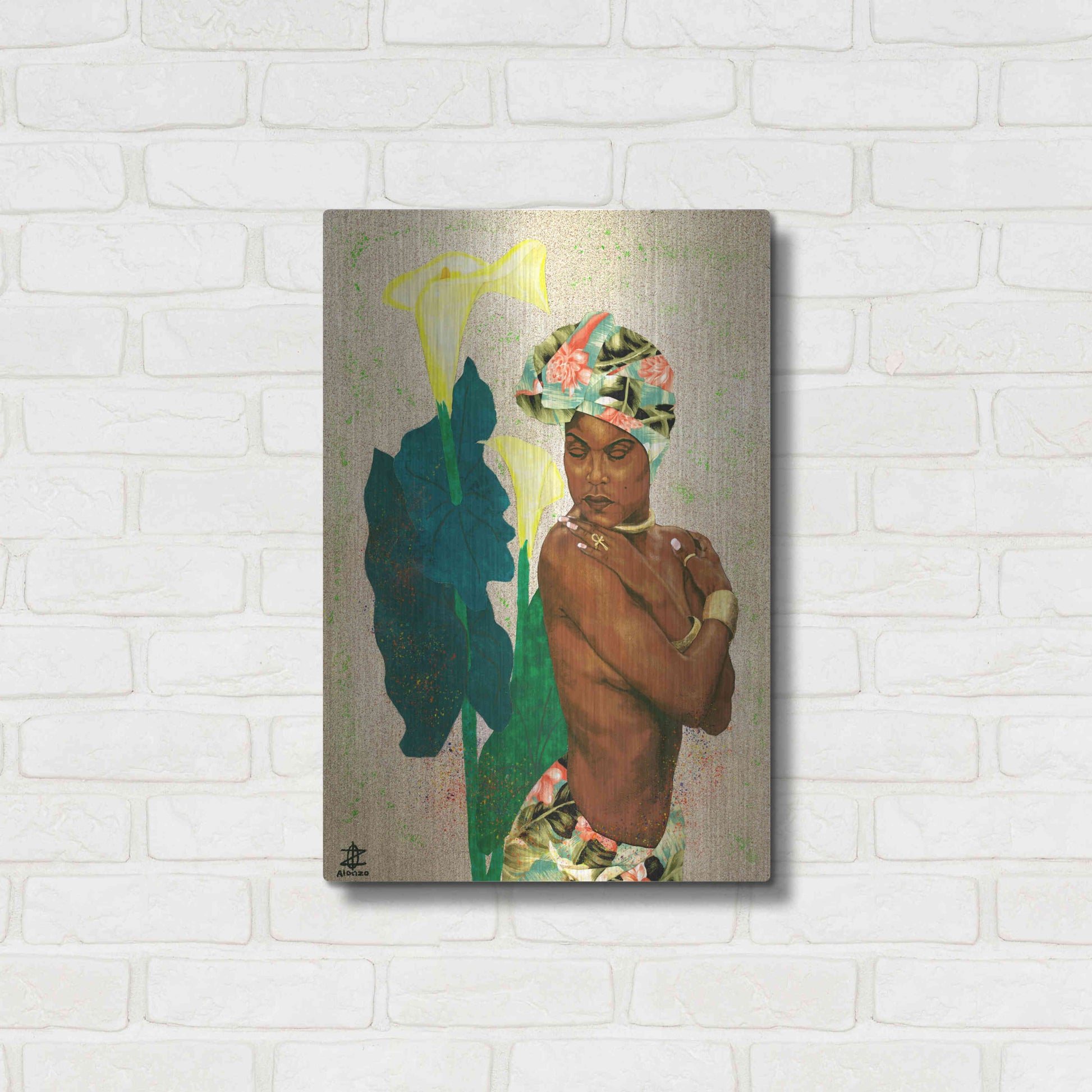 Luxe Metal Art 'Woman Strong II' by Alonzo Saunders, Metal Wall Art,16x24