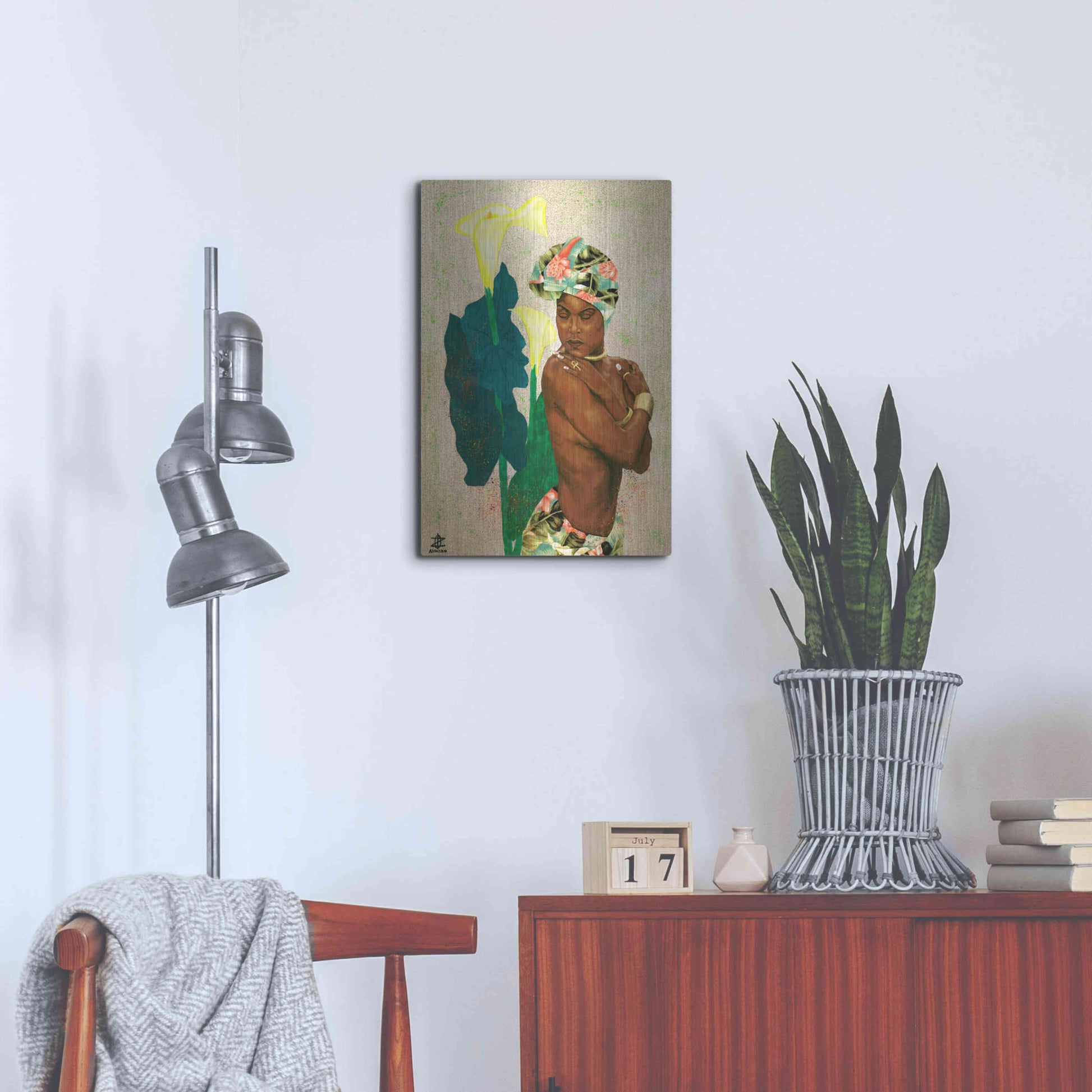 Luxe Metal Art 'Woman Strong II' by Alonzo Saunders, Metal Wall Art,16x24