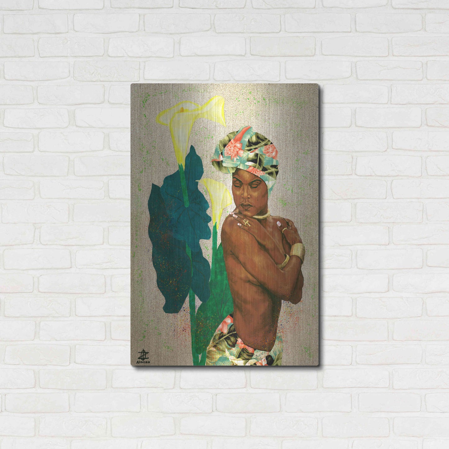 Luxe Metal Art 'Woman Strong II' by Alonzo Saunders, Metal Wall Art,24x36