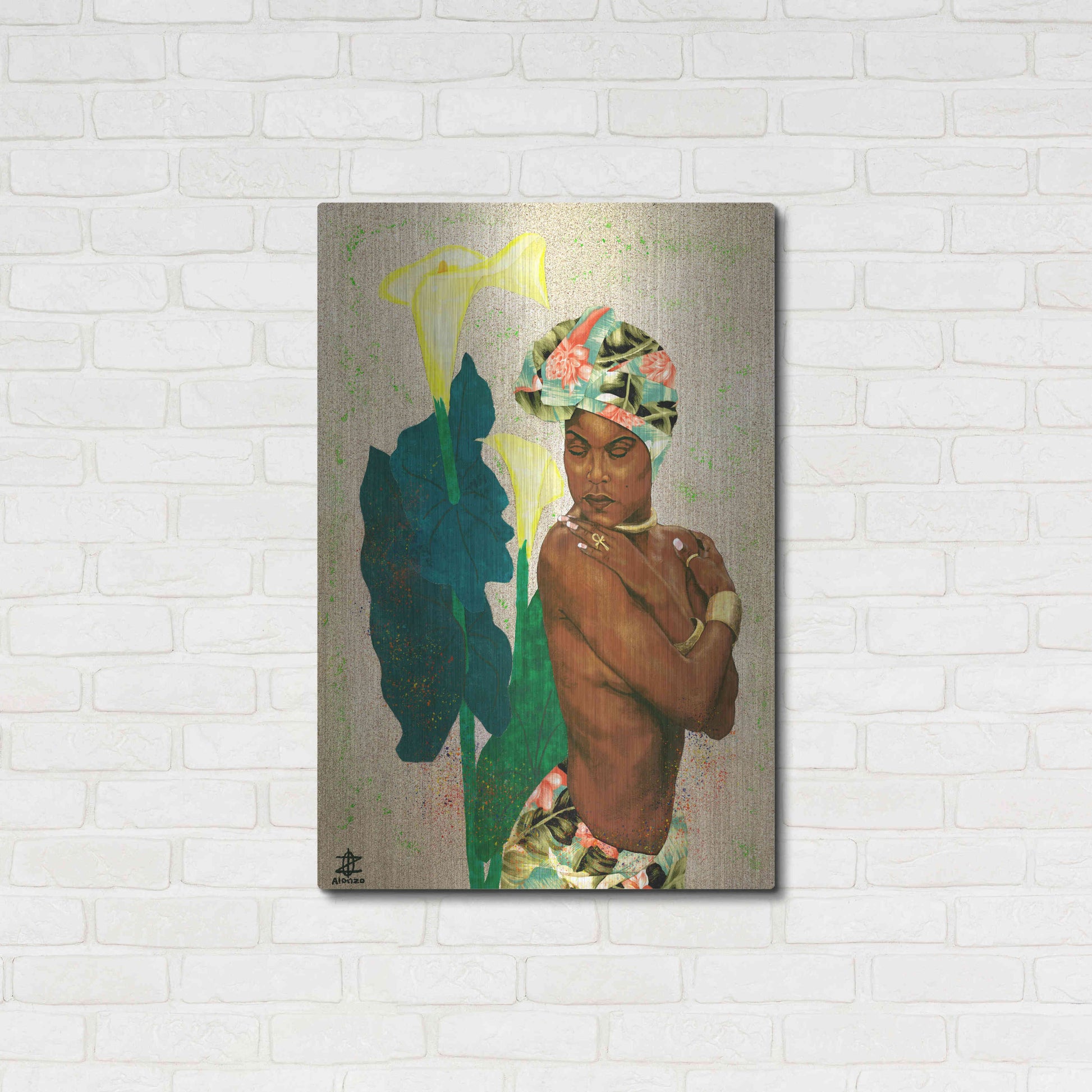 Luxe Metal Art 'Woman Strong II' by Alonzo Saunders, Metal Wall Art,24x36