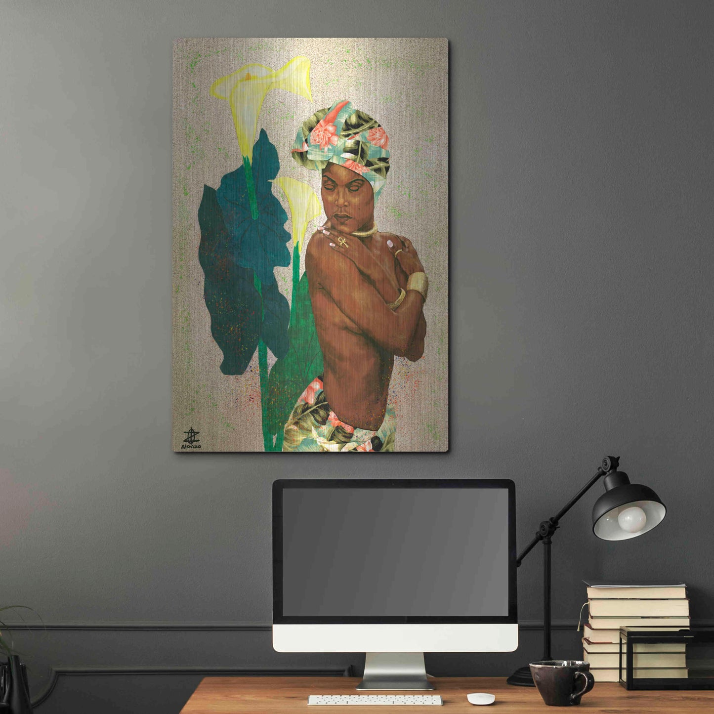 Luxe Metal Art 'Woman Strong II' by Alonzo Saunders, Metal Wall Art,24x36