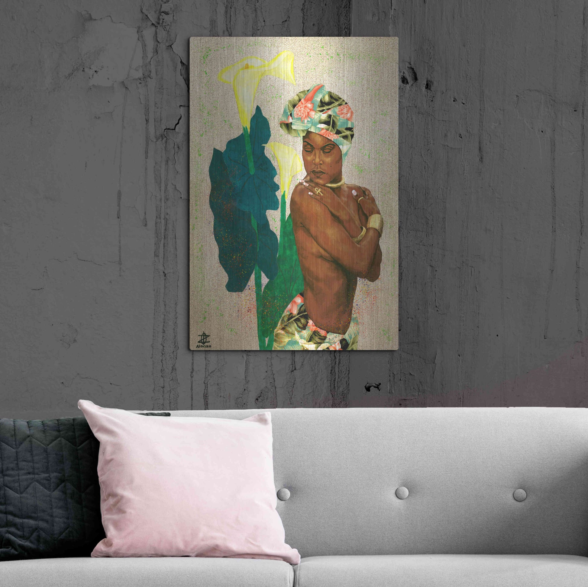 Luxe Metal Art 'Woman Strong II' by Alonzo Saunders, Metal Wall Art,24x36