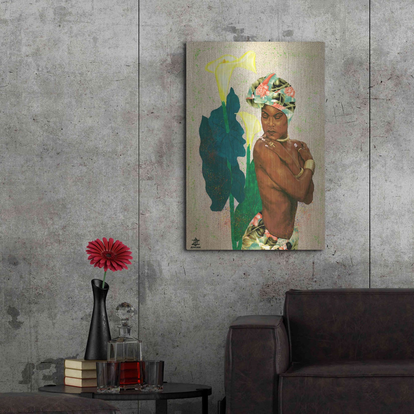Luxe Metal Art 'Woman Strong II' by Alonzo Saunders, Metal Wall Art,24x36