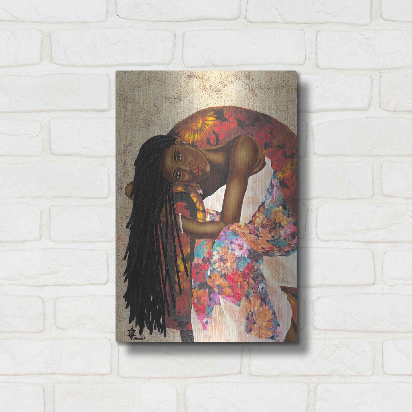 Luxe Metal Art 'Woman Strong III' by Alonzo Saunders, Metal Wall Art,12x16
