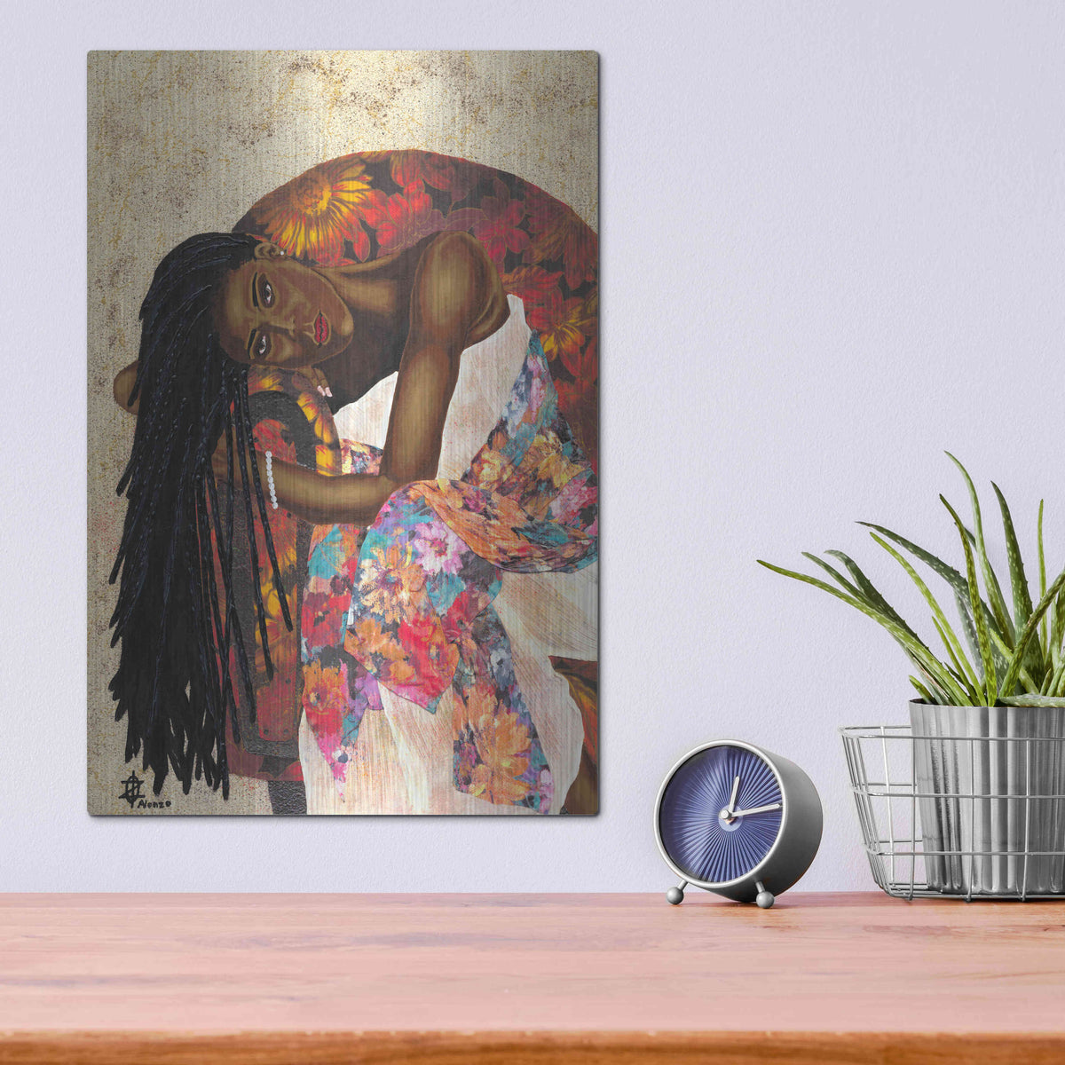 Luxe Metal Art 'Woman Strong III' by Alonzo Saunders, Metal Wall Art,12x16
