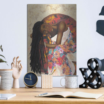 Luxe Metal Art 'Woman Strong III' by Alonzo Saunders, Metal Wall Art,12x16