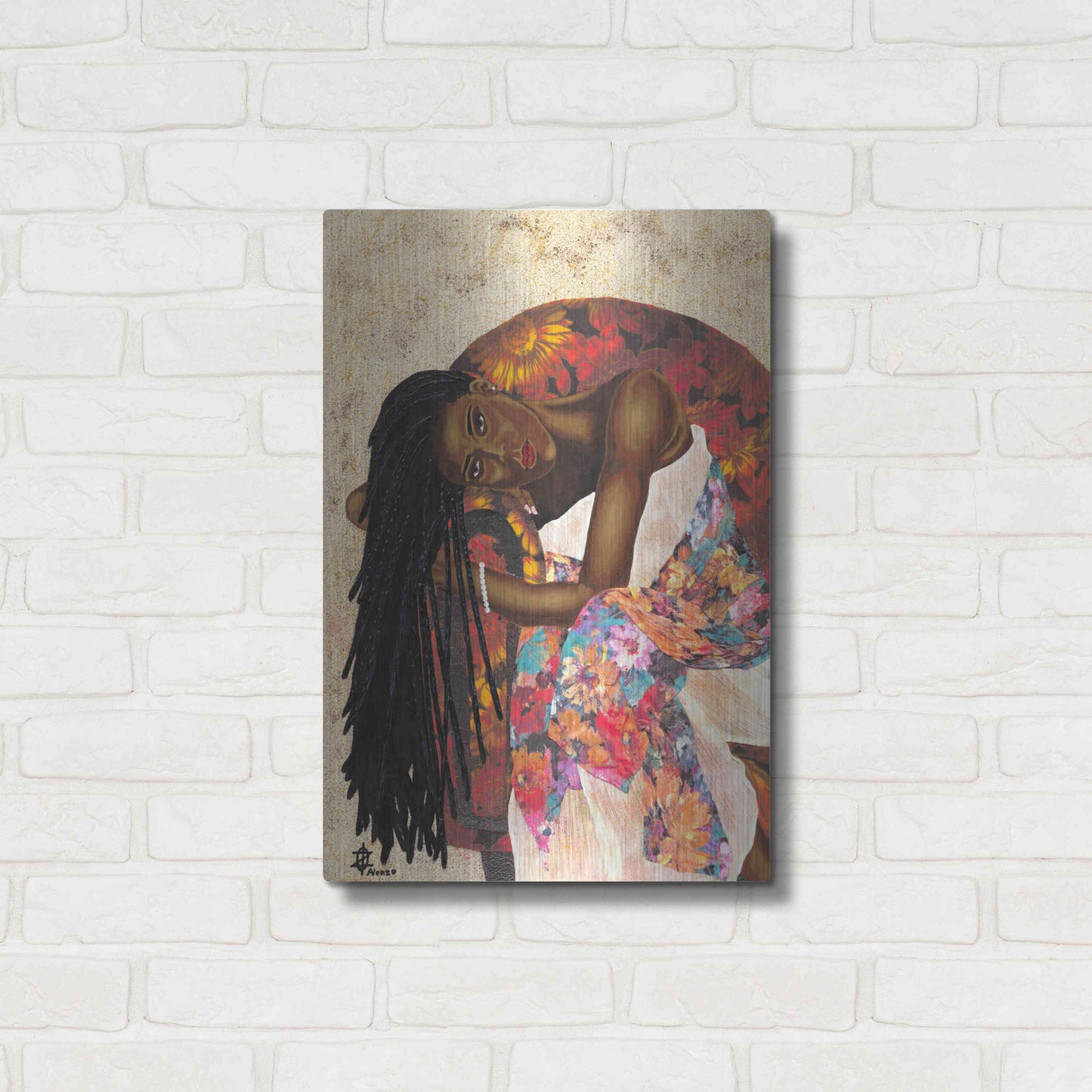 Luxe Metal Art 'Woman Strong III' by Alonzo Saunders, Metal Wall Art,16x24