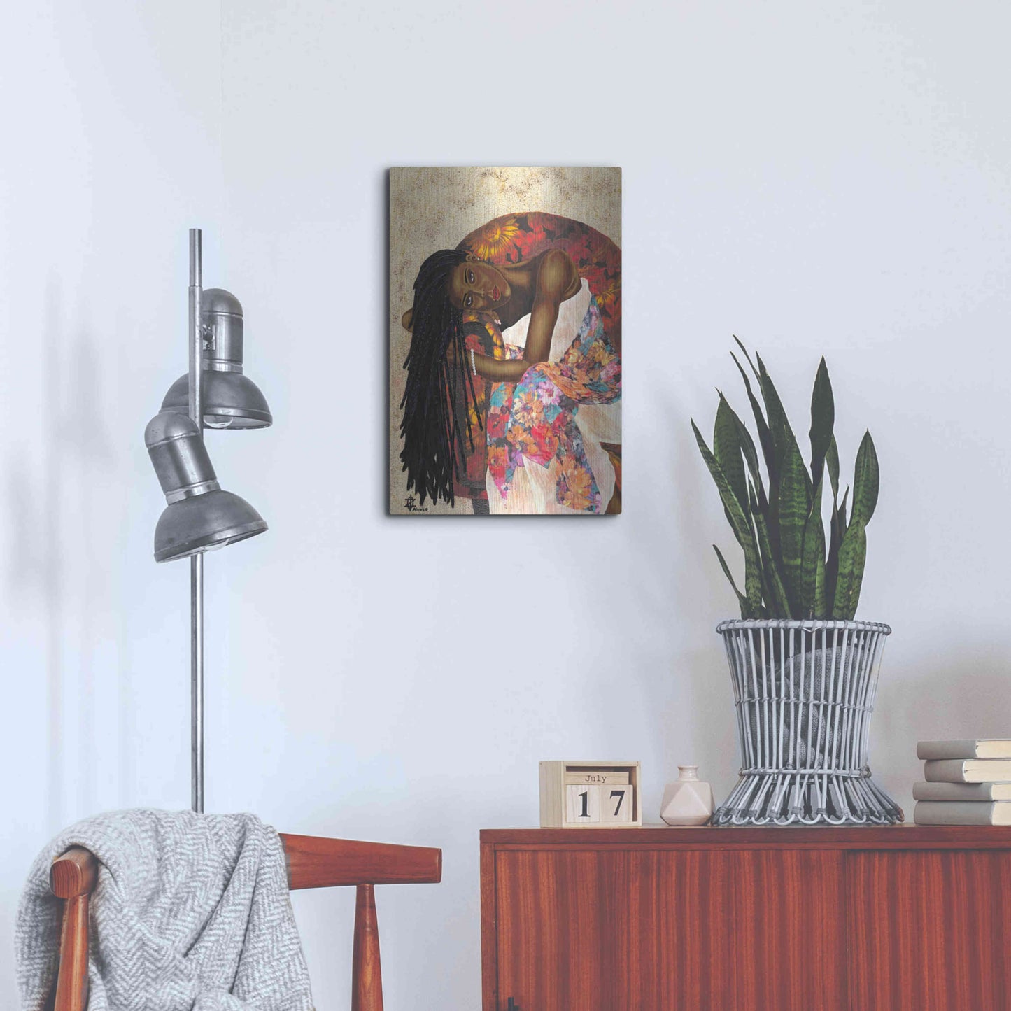 Luxe Metal Art 'Woman Strong III' by Alonzo Saunders, Metal Wall Art,16x24