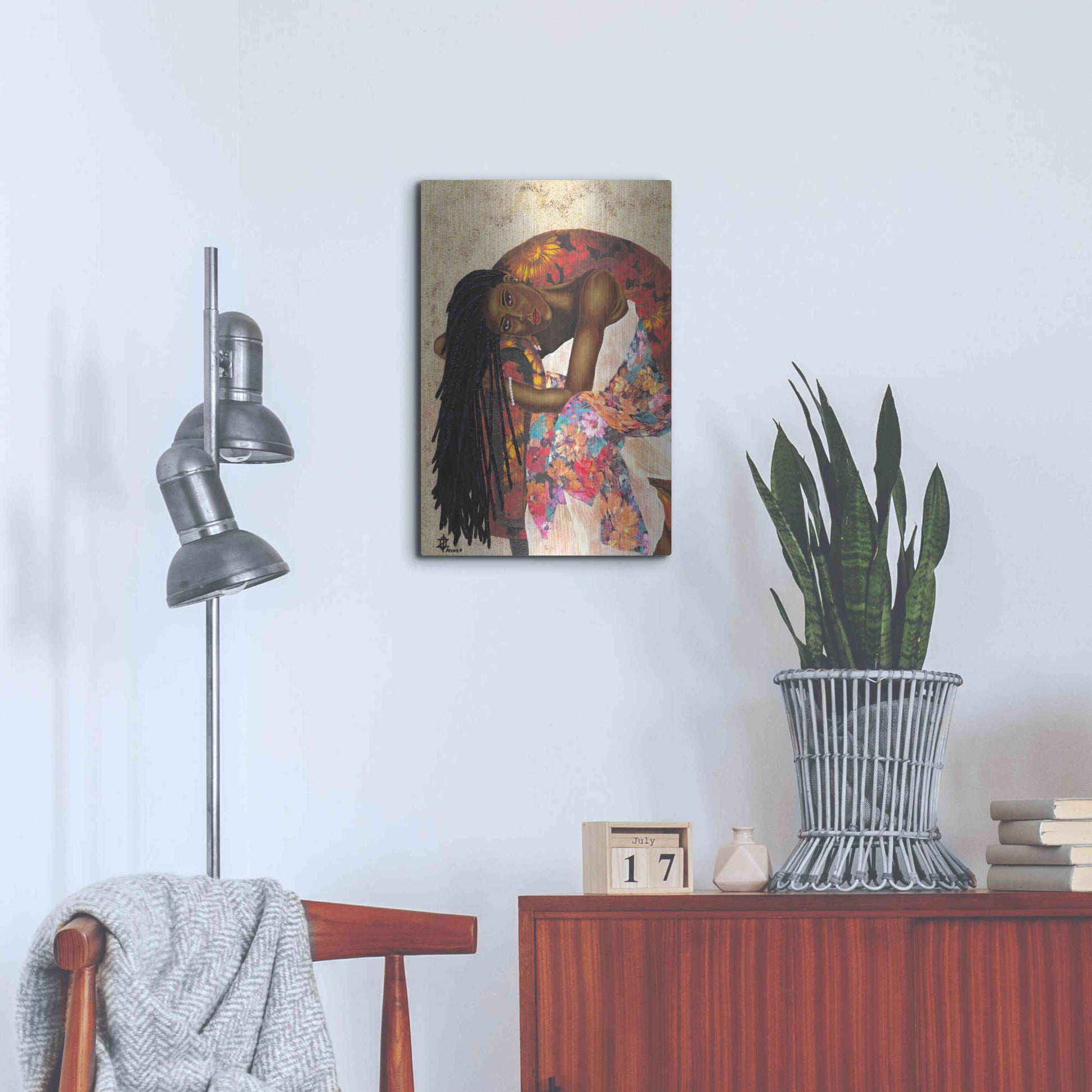 Luxe Metal Art 'Woman Strong III' by Alonzo Saunders, Metal Wall Art,16x24