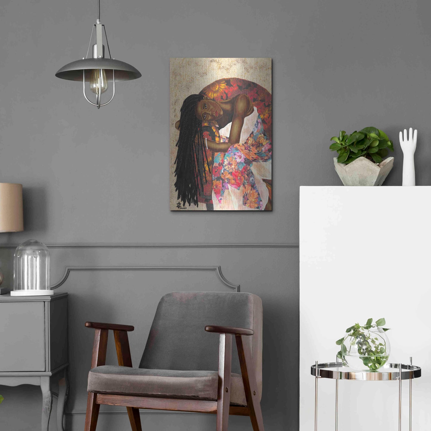 Luxe Metal Art 'Woman Strong III' by Alonzo Saunders, Metal Wall Art,16x24