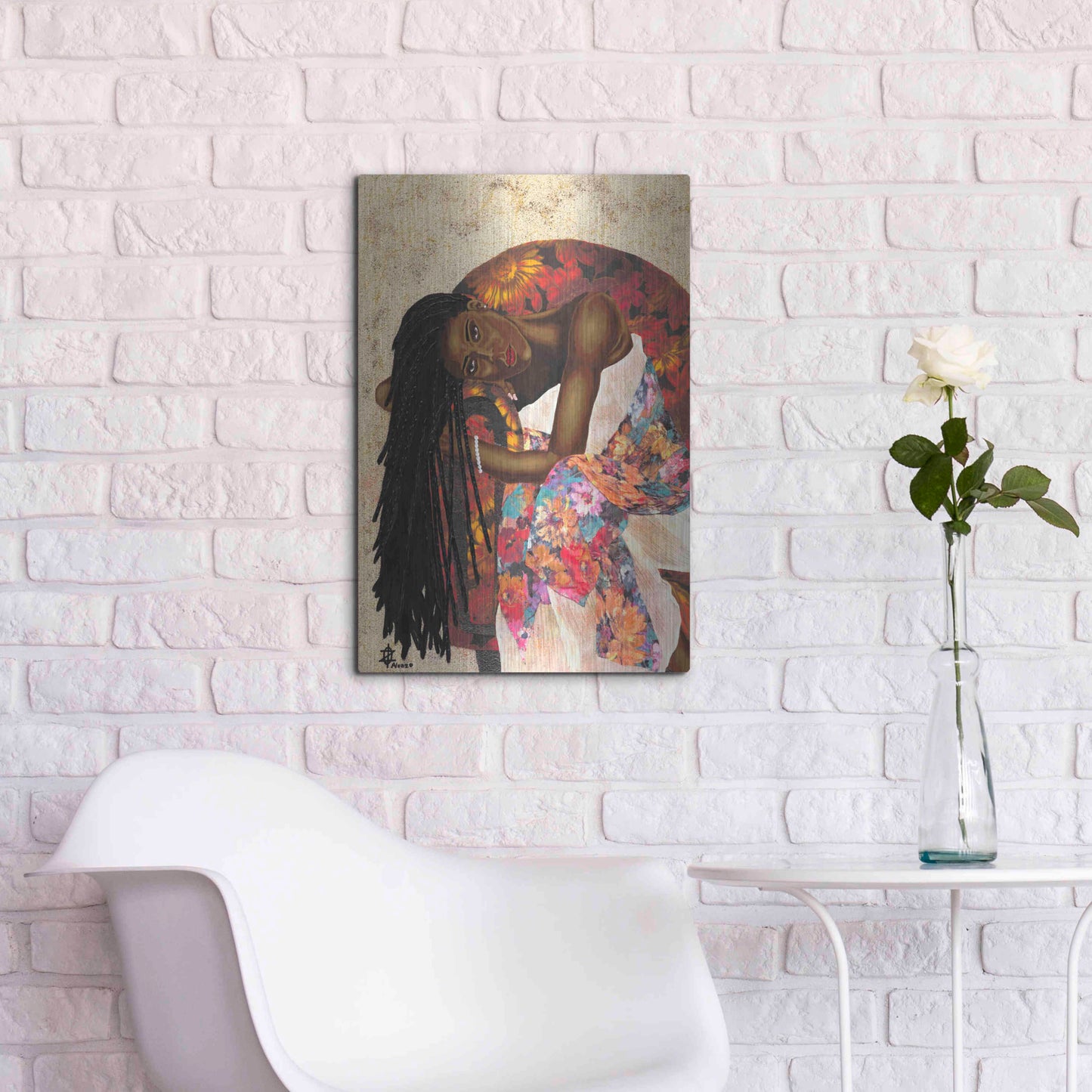 Luxe Metal Art 'Woman Strong III' by Alonzo Saunders, Metal Wall Art,16x24