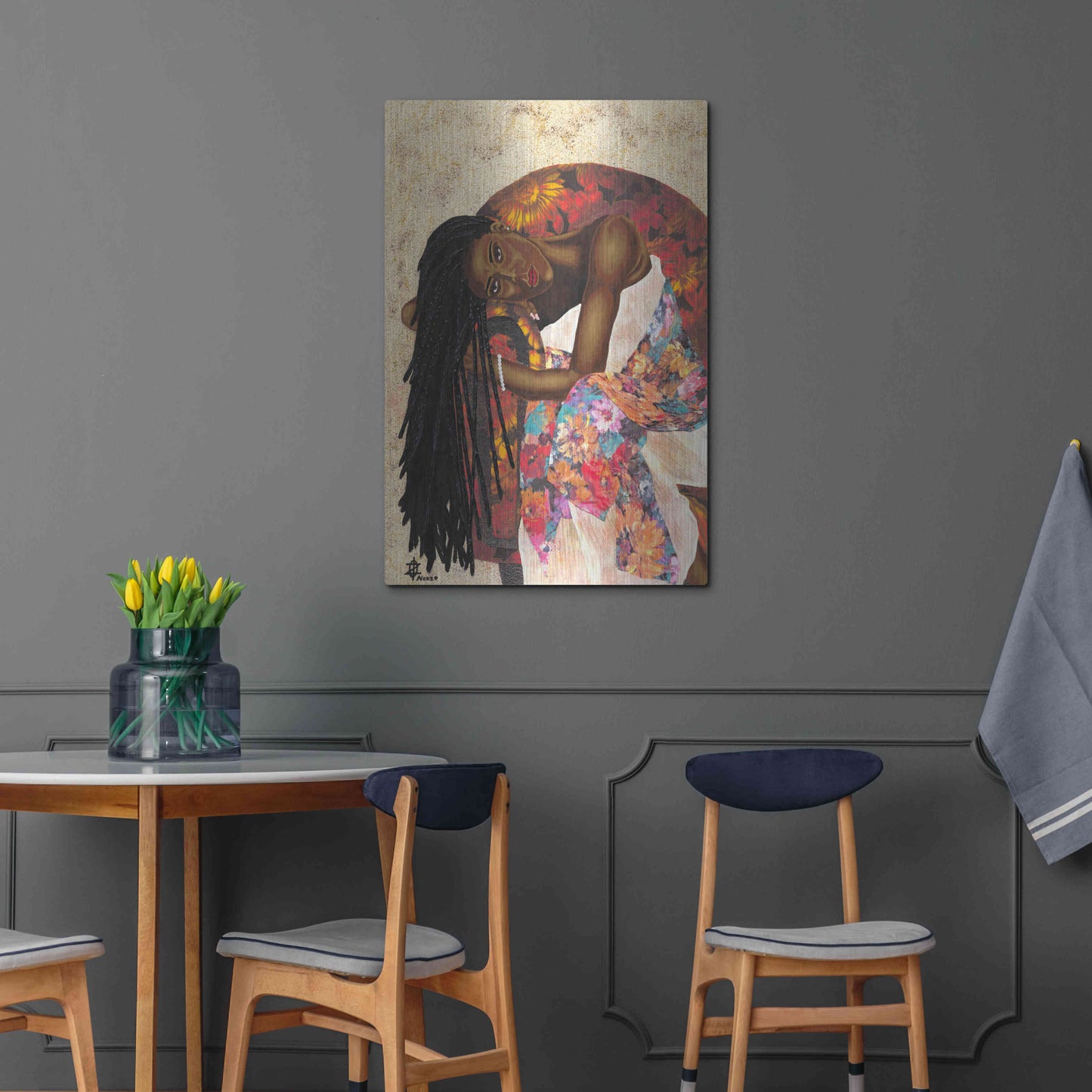 Luxe Metal Art 'Woman Strong III' by Alonzo Saunders, Metal Wall Art,24x36