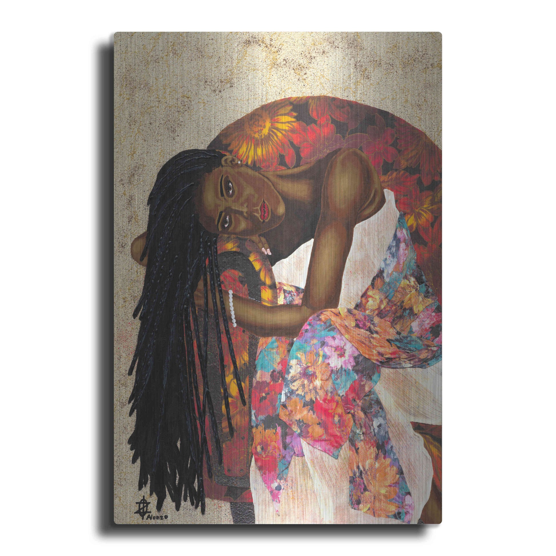 Luxe Metal Art 'Woman Strong III' by Alonzo Saunders, Metal Wall Art