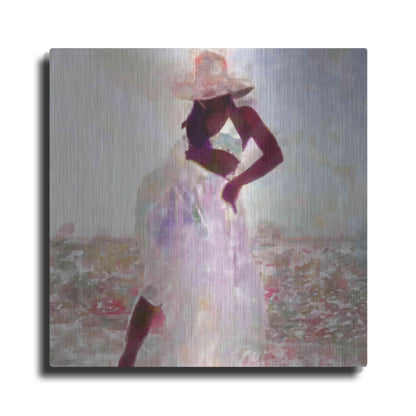 Luxe Metal Art 'Her Colorful Dance I' by Alonzo Saunders, Metal Wall Art
