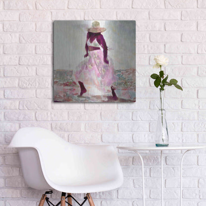 Luxe Metal Art 'Her Colorful Dance II' by Alonzo Saunders, Metal Wall Art,24x24