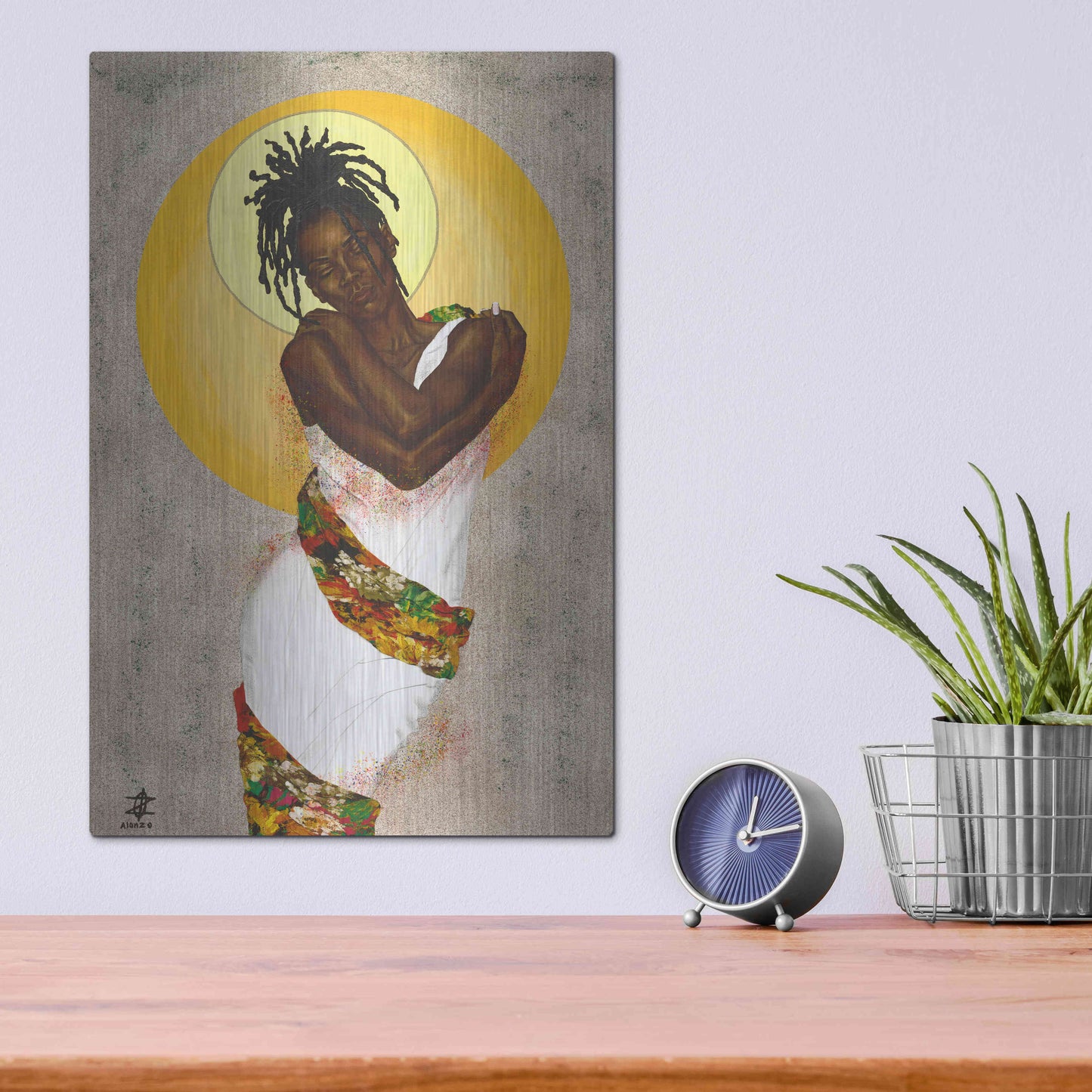 Luxe Metal Art 'Her Love' by Alonzo Saunders, Metal Wall Art,12x16