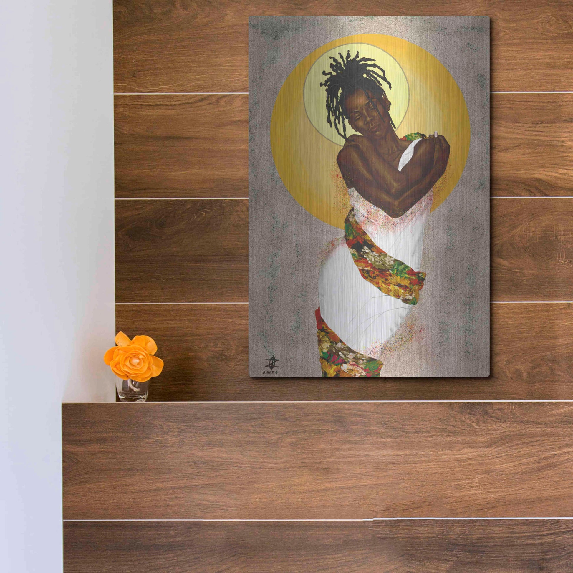 Luxe Metal Art 'Her Love' by Alonzo Saunders, Metal Wall Art,12x16