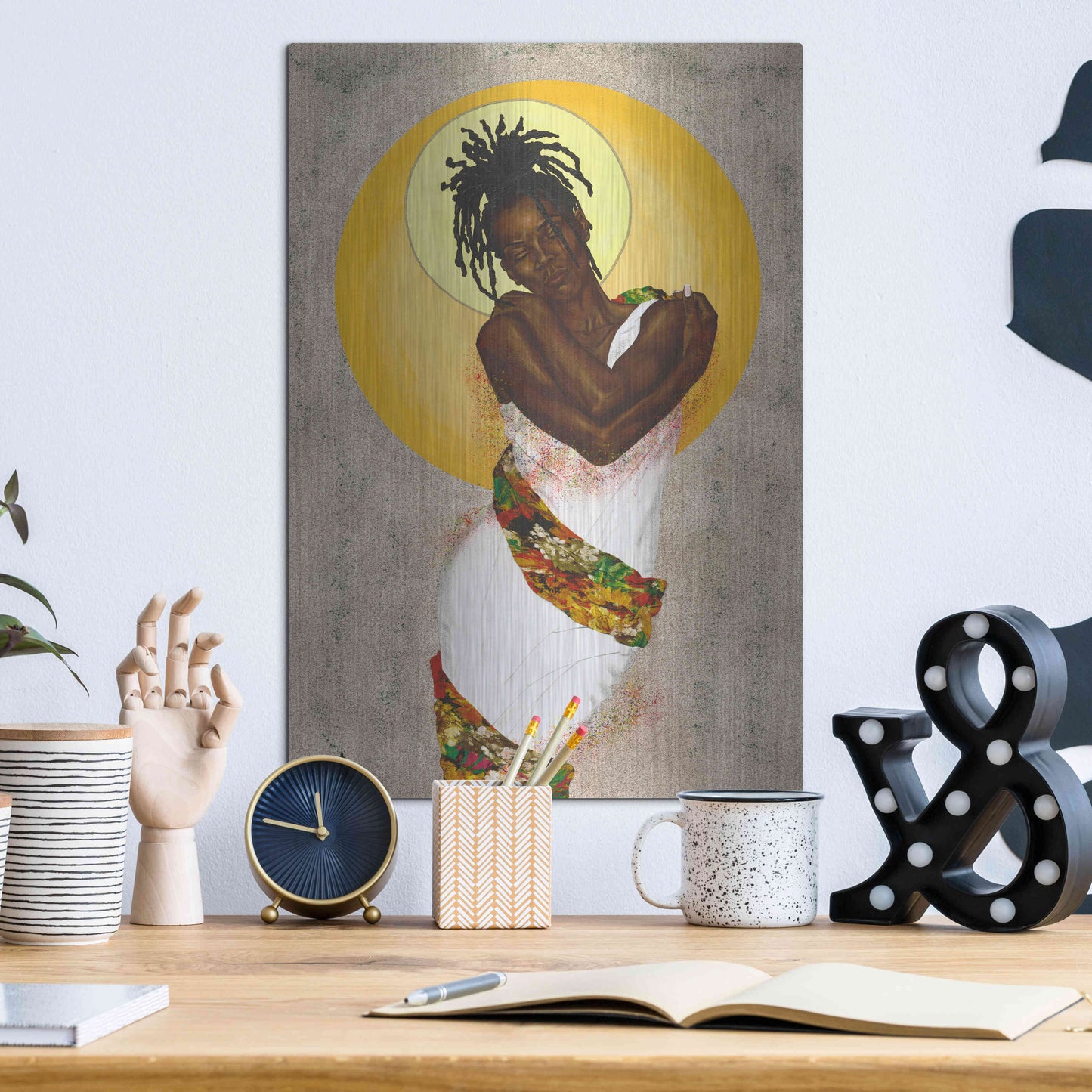 Luxe Metal Art 'Her Love' by Alonzo Saunders, Metal Wall Art,12x16