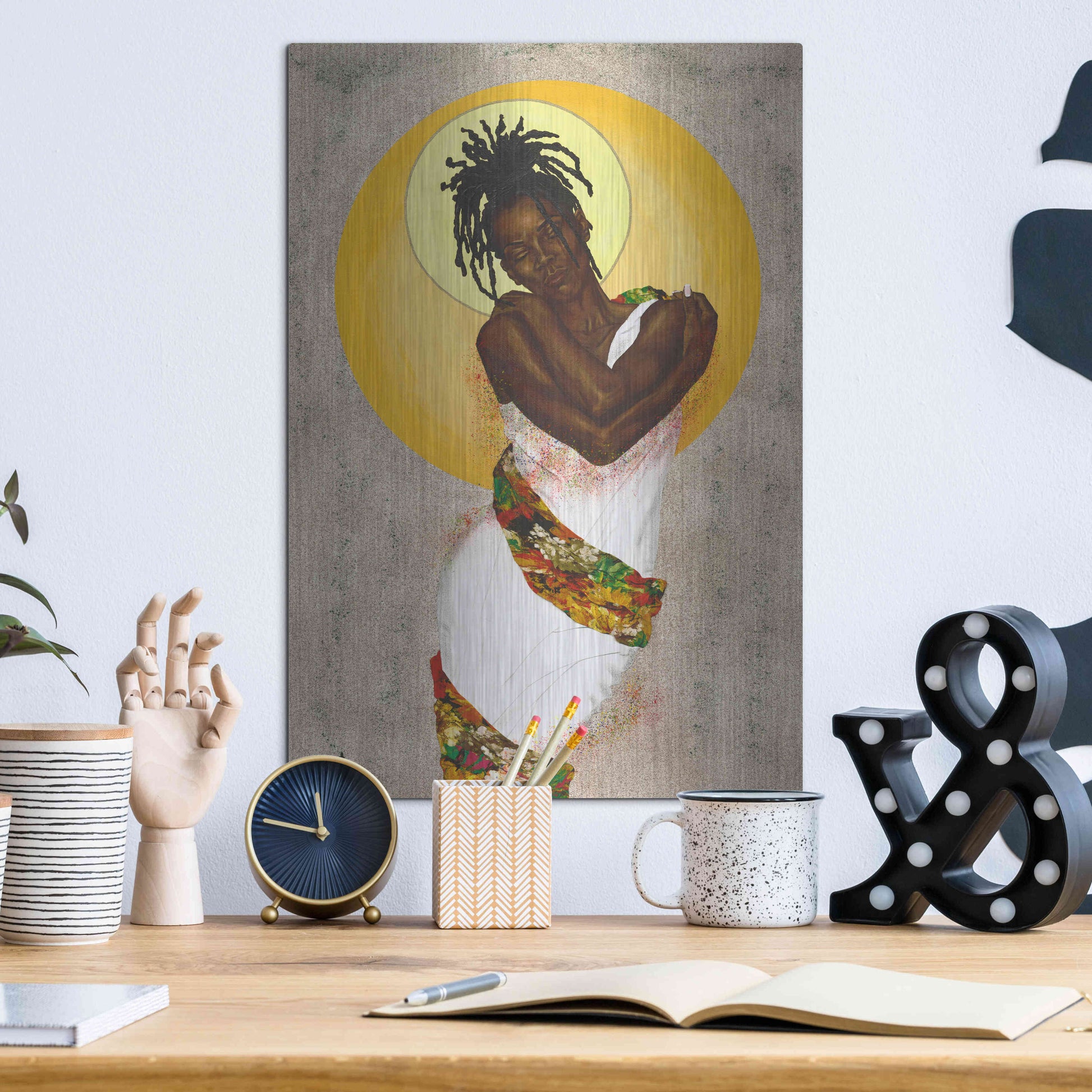 Luxe Metal Art 'Her Love' by Alonzo Saunders, Metal Wall Art,12x16