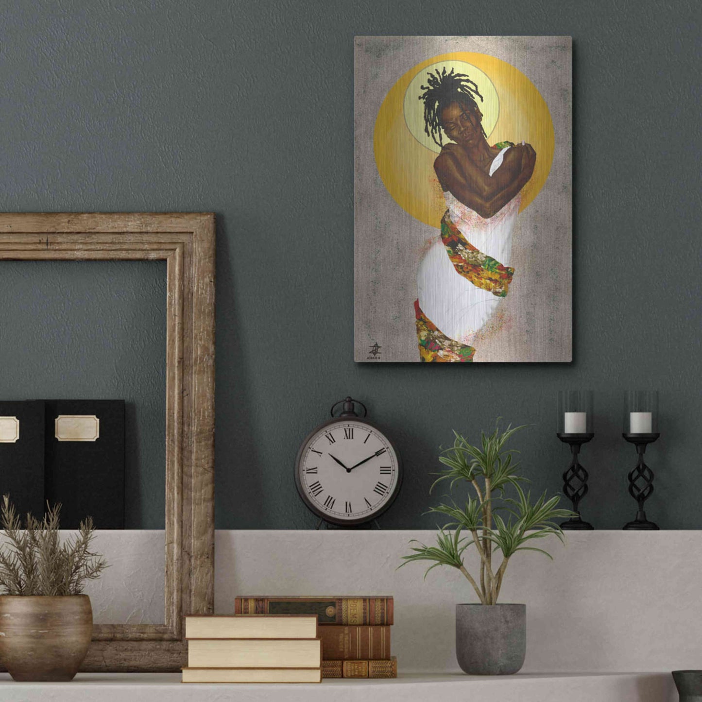 Luxe Metal Art 'Her Love' by Alonzo Saunders, Metal Wall Art,12x16