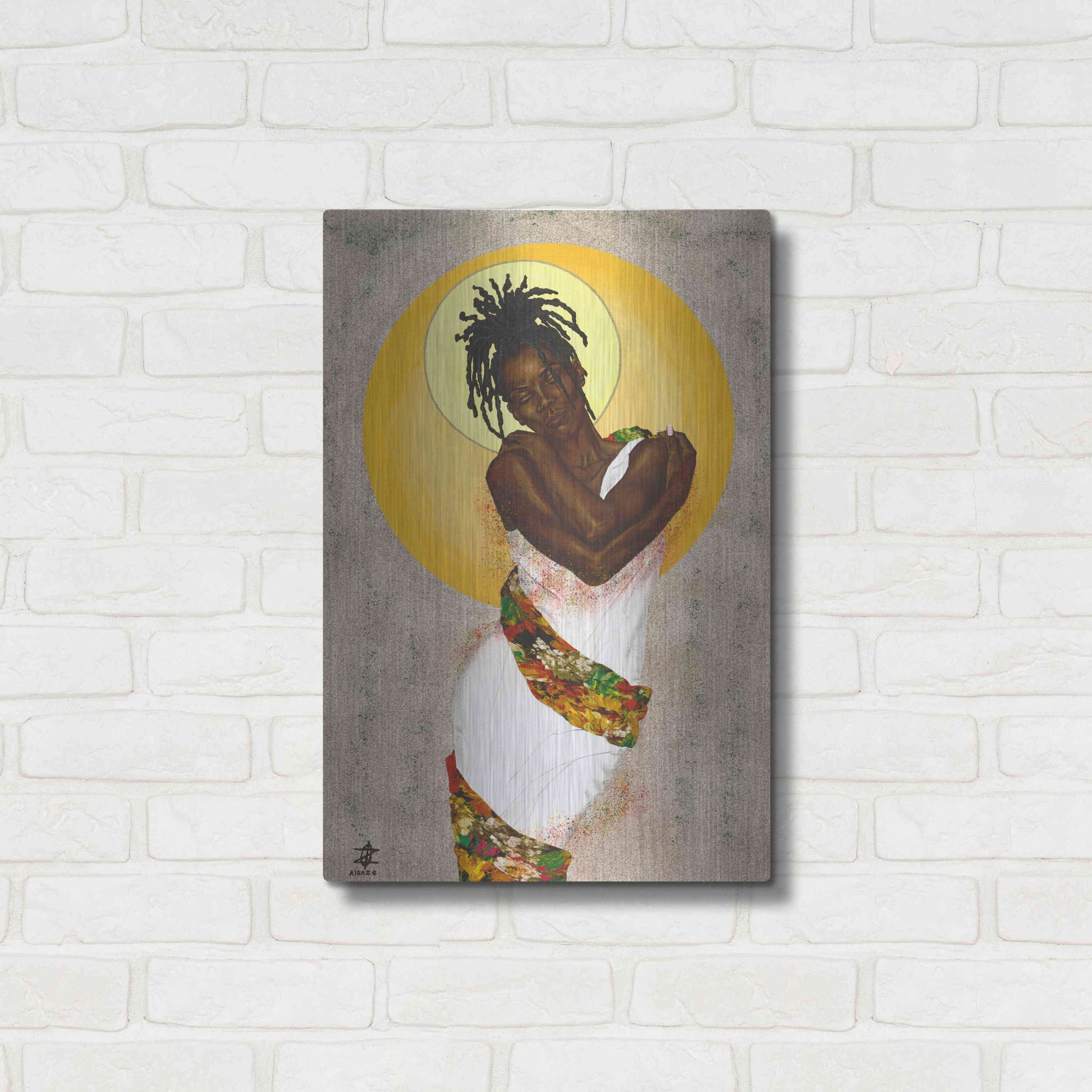 Luxe Metal Art 'Her Love' by Alonzo Saunders, Metal Wall Art,16x24