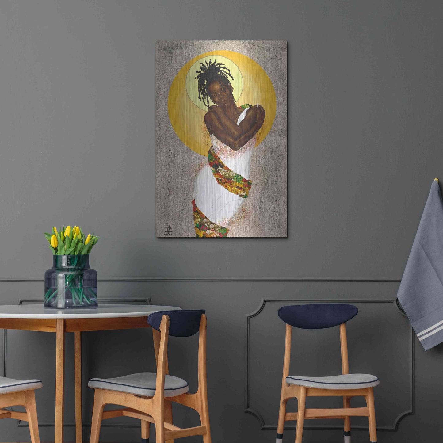 Luxe Metal Art 'Her Love' by Alonzo Saunders, Metal Wall Art,24x36