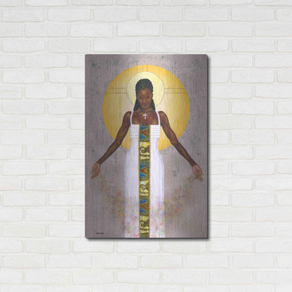 Luxe Metal Art 'Her Peace' by Alonzo Saunders, Metal Wall Art,24x36