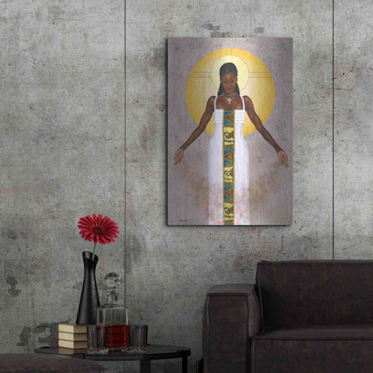 Luxe Metal Art 'Her Peace' by Alonzo Saunders, Metal Wall Art,24x36
