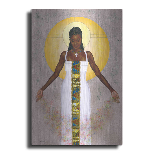 Luxe Metal Art 'Her Peace' by Alonzo Saunders, Metal Wall Art