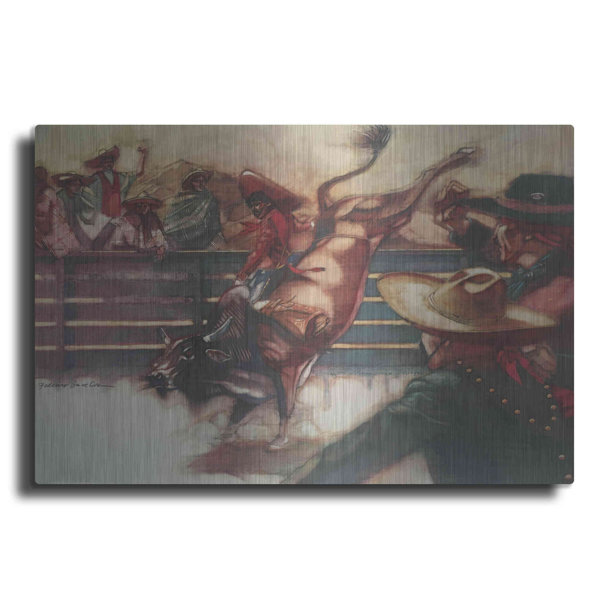 Luxe Metal Art 'The Rodeo' by Bruce Dean, Metal Wall Art