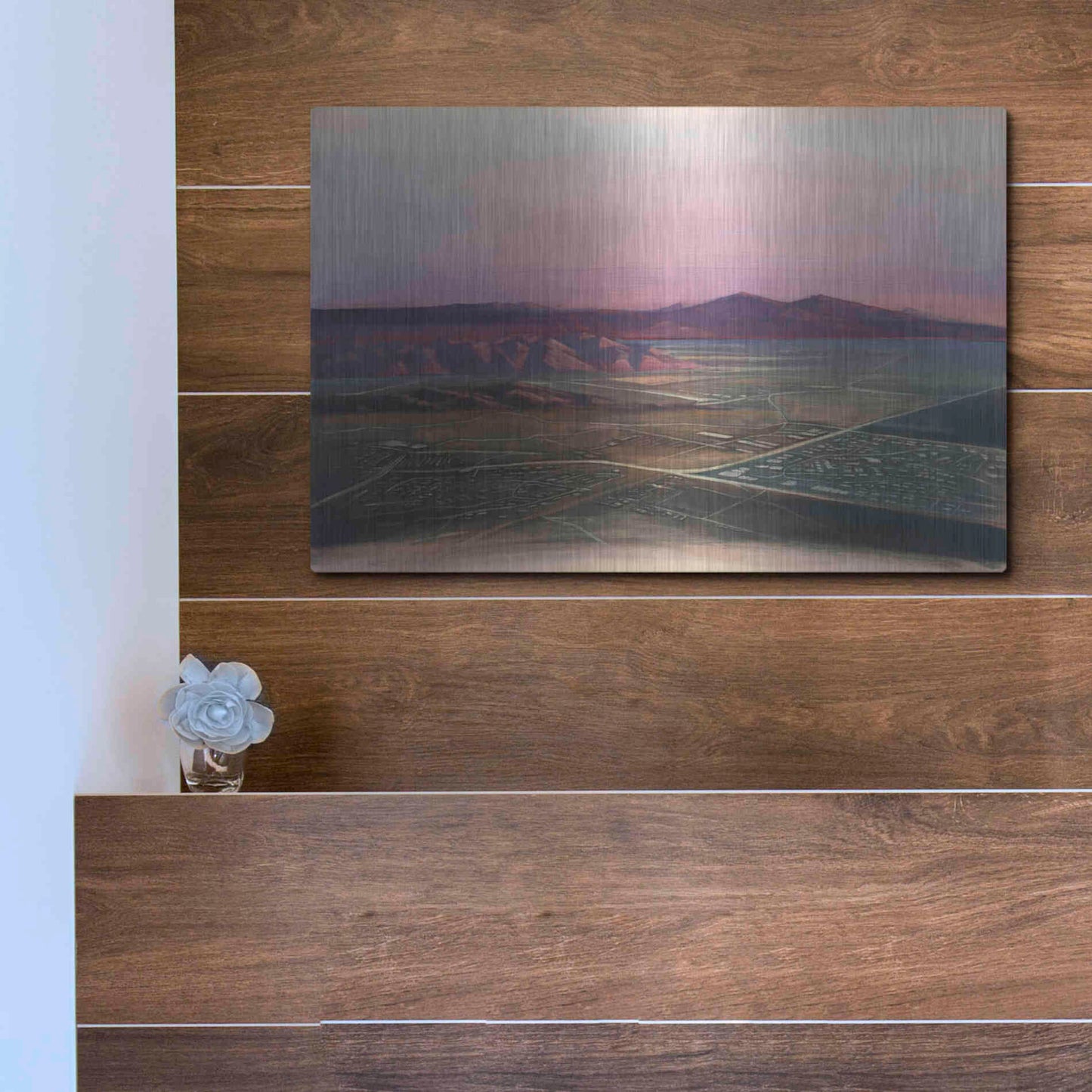 Luxe Metal Art 'Breathtaking Valley' by Bruce Dean, Metal Wall Art,16x12