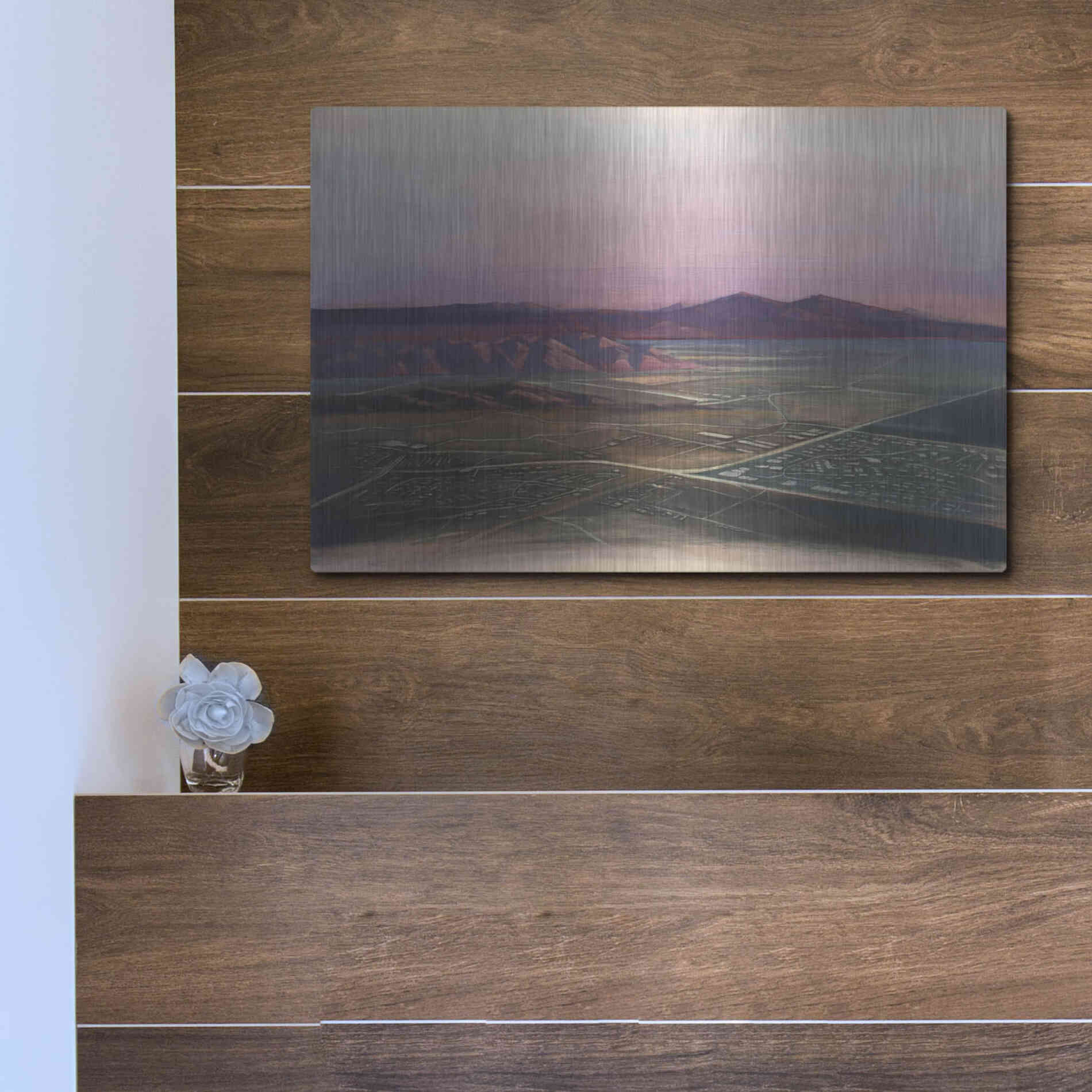 Luxe Metal Art 'Breathtaking Valley' by Bruce Dean, Metal Wall Art,16x12