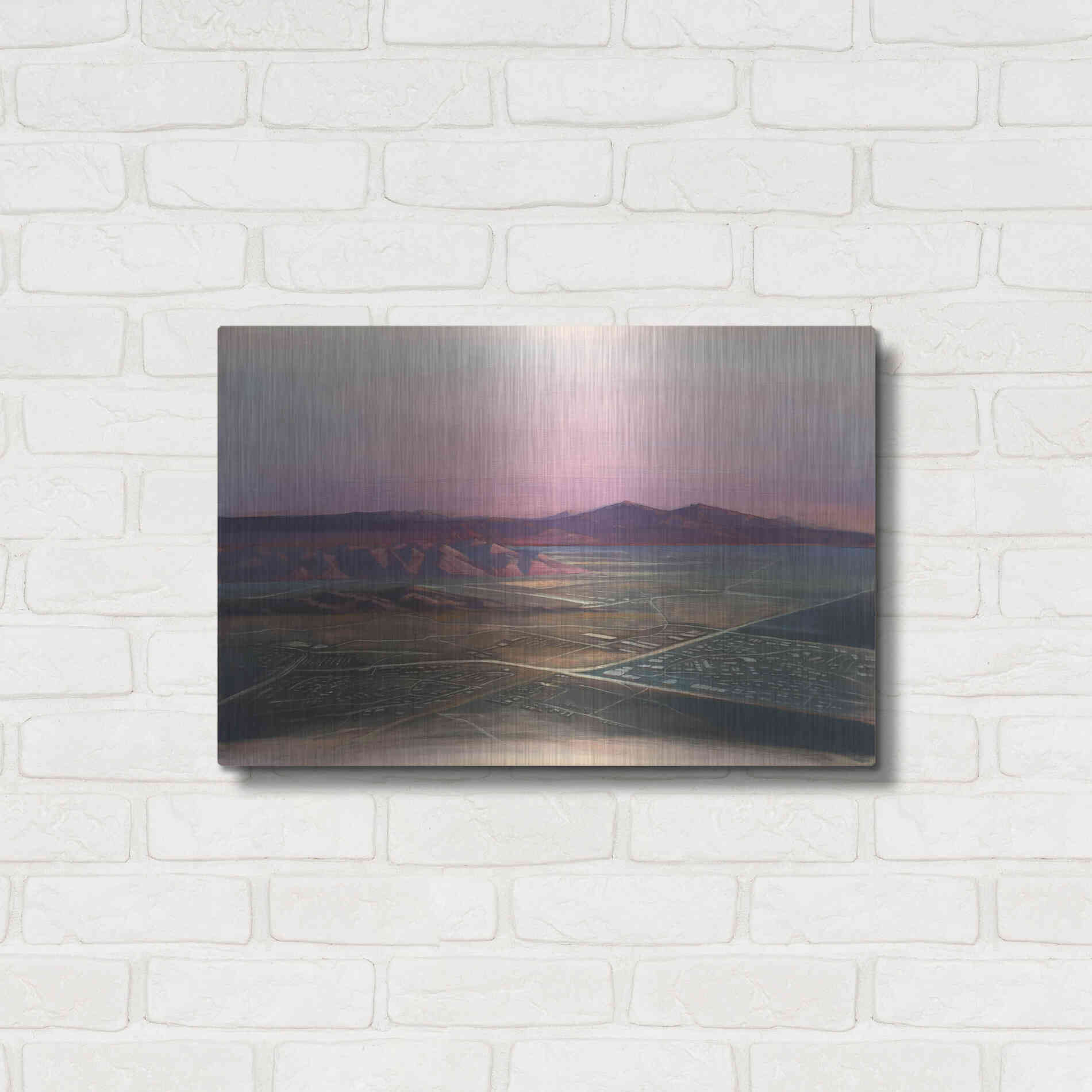 Luxe Metal Art 'Breathtaking Valley' by Bruce Dean, Metal Wall Art,24x16