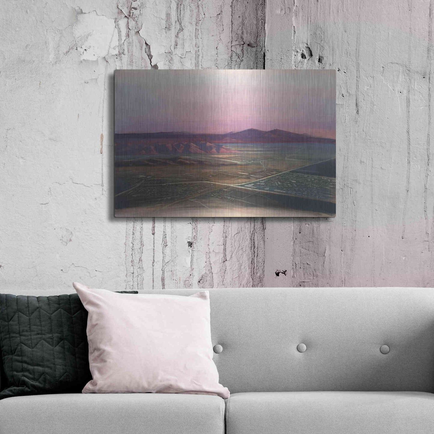 Luxe Metal Art 'Breathtaking Valley' by Bruce Dean, Metal Wall Art,36x24