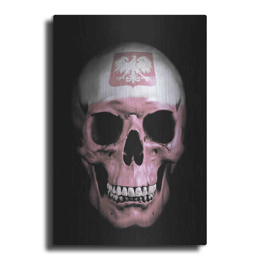 Luxe Metal Art 'Polish Skull' by Nicklas Gustafsson, Metal Wall Art