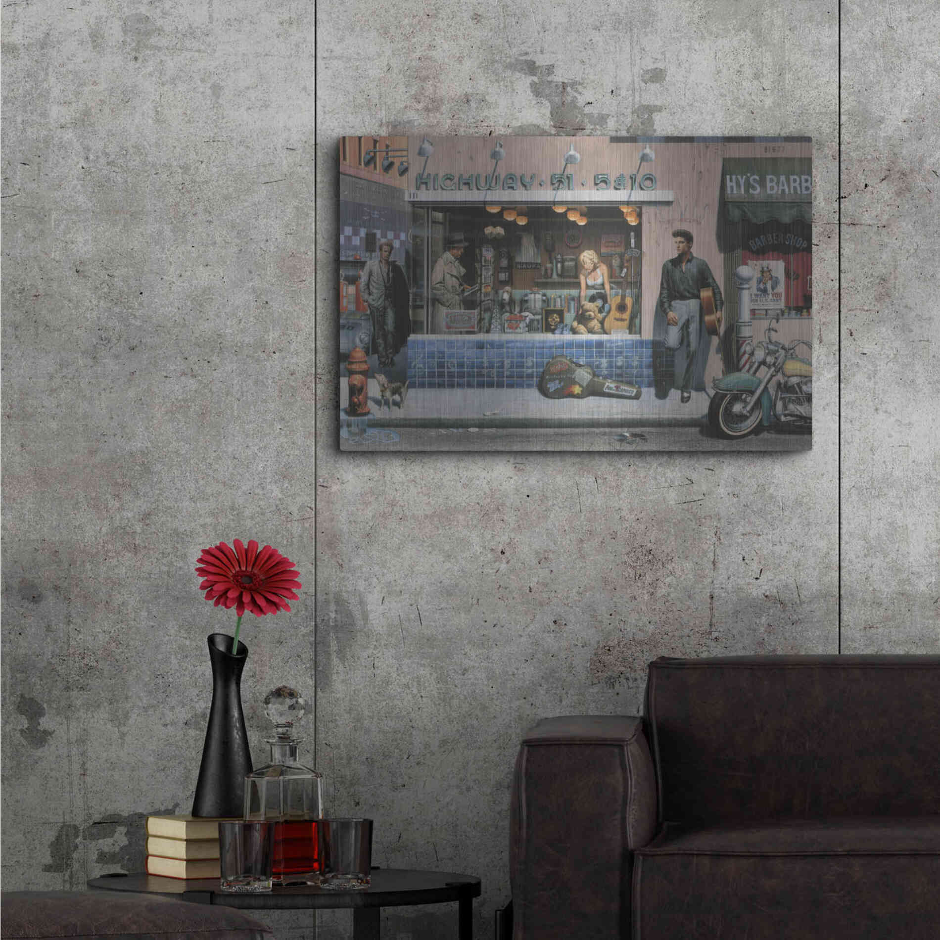 Luxe Metal Art 'Highway 51' by Chris Consani, Metal Wall Art,36x24