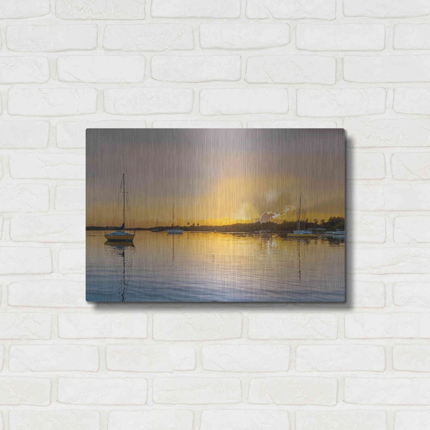 Luxe Metal Art 'In the Golden Light IV' by Emily Kalina, Metal Wall Art,24x16