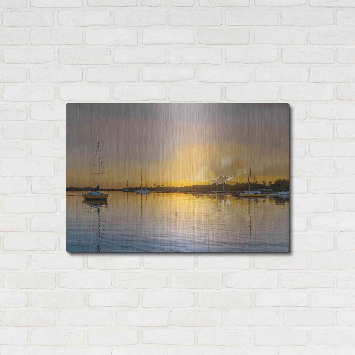 Luxe Metal Art 'In the Golden Light IV' by Emily Kalina, Metal Wall Art,36x24