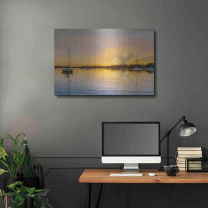 Luxe Metal Art 'In the Golden Light IV' by Emily Kalina, Metal Wall Art,36x24