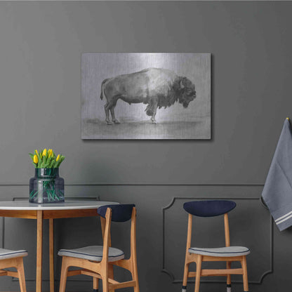 Luxe Metal Art 'Wild Bison Study I' by Emma Scarvey, Metal Wall Art,36x24