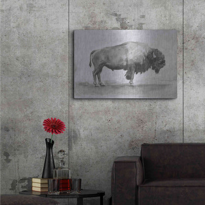 Luxe Metal Art 'Wild Bison Study I' by Emma Scarvey, Metal Wall Art,36x24