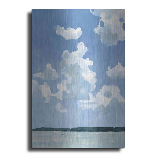 Luxe Metal Art 'July Lakeside I' by Emma Scarvey, Metal Wall Art