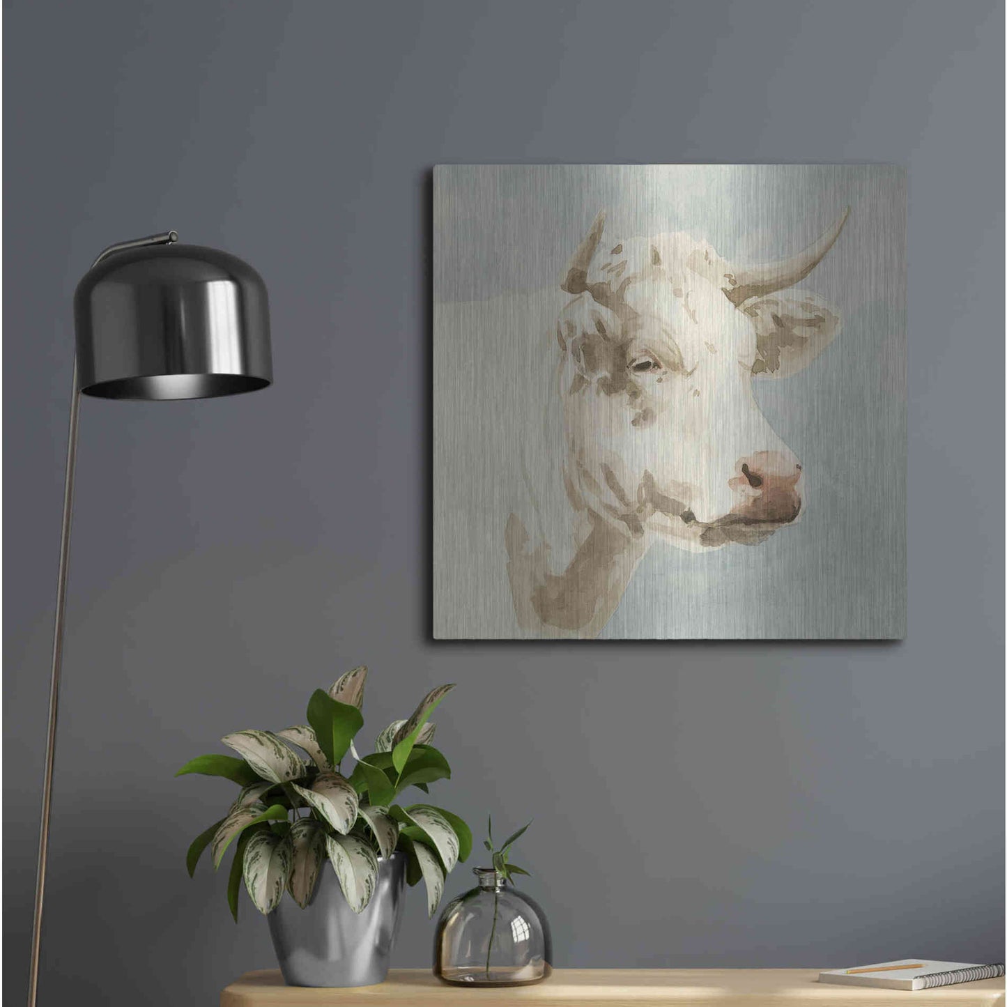 Luxe Metal Art 'Ferdinand II' by Emma Scarvey, Metal Wall Art,24x24