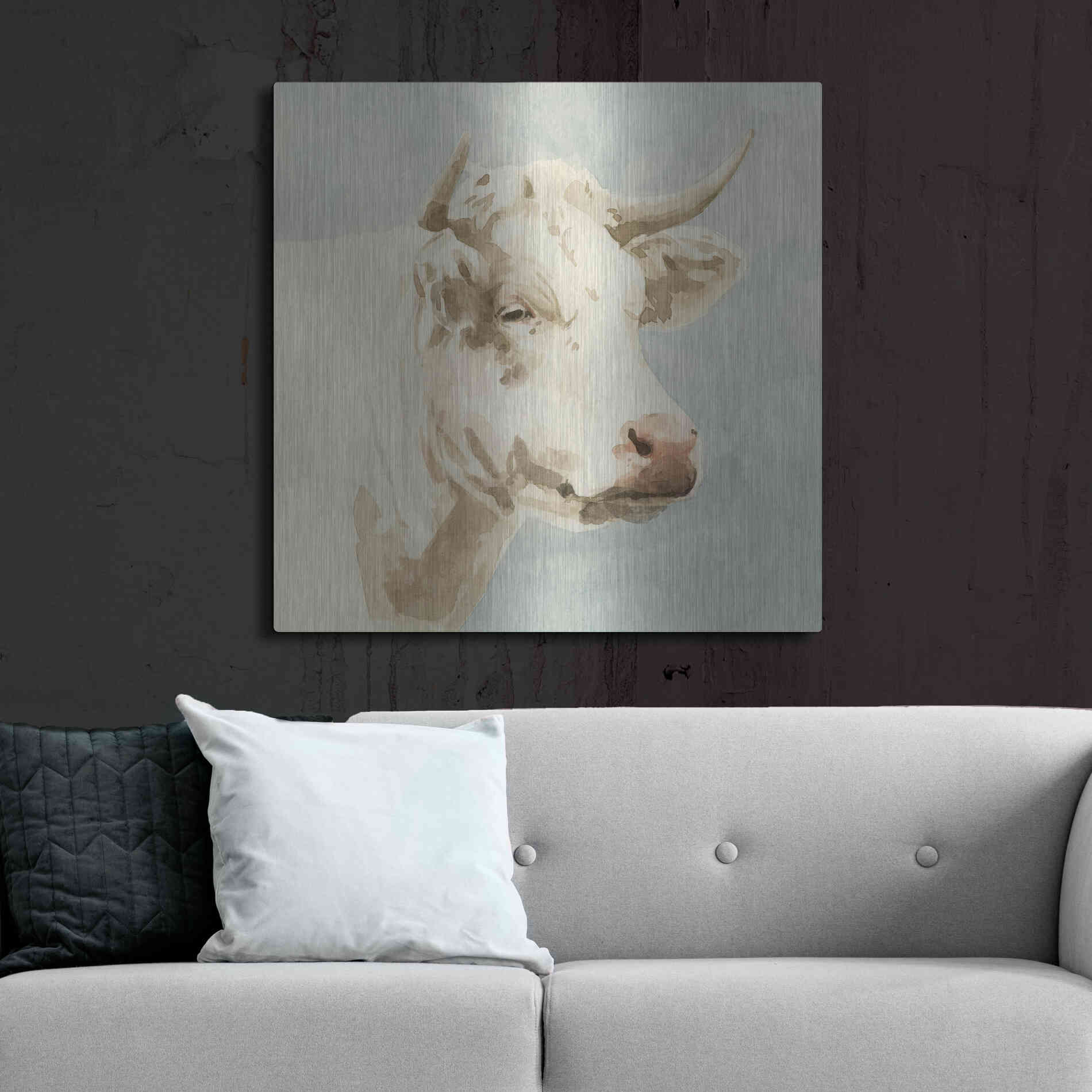 Luxe Metal Art 'Ferdinand II' by Emma Scarvey, Metal Wall Art,36x36