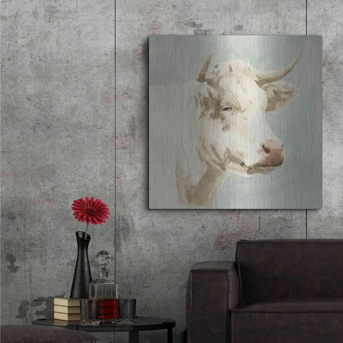 Luxe Metal Art 'Ferdinand II' by Emma Scarvey, Metal Wall Art,36x36