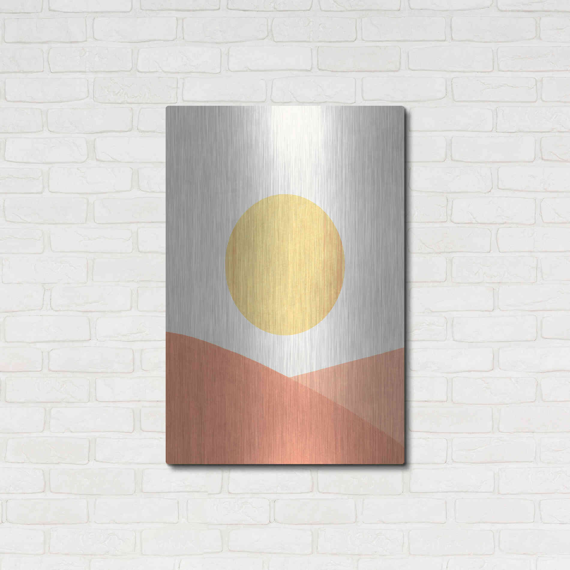 Luxe Metal Art 'Simple Boho Sun I' by Emma Scarvey, Metal Wall Art,24x36