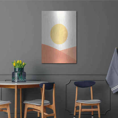 Luxe Metal Art 'Simple Boho Sun I' by Emma Scarvey, Metal Wall Art,24x36