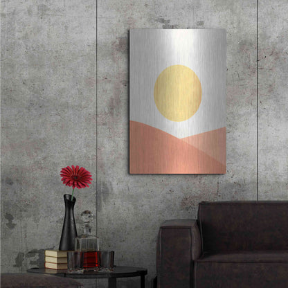 Luxe Metal Art 'Simple Boho Sun I' by Emma Scarvey, Metal Wall Art,24x36