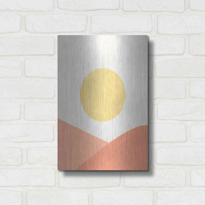 Luxe Metal Art 'Simple Boho Sun II' by Emma Scarvey, Metal Wall Art,12x16