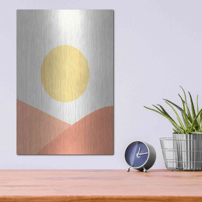 Luxe Metal Art 'Simple Boho Sun II' by Emma Scarvey, Metal Wall Art,12x16